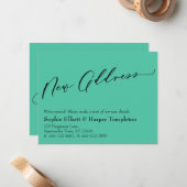 Elegante, einfache Grüne Ankündigung (Vorderseite/Rückseite Beispiel)