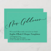 Elegante, einfache Grüne Ankündigung (Vorne/Hinten)