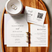 Elegante, einfache Hochzeit Die Details Begleitkarte