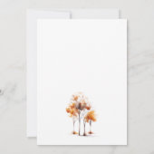 Elegante Einfache Hochzeit im Herbst Einladung (Rückseite)