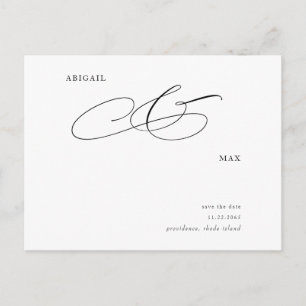 Elegante einfache Hochzeit-Save-the-Date-Ankündigu Postkarte