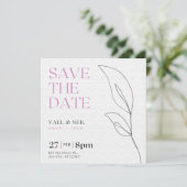 Elegante einfache Hochzeit Save the Date Einladung (Stehend Vorderseite)