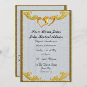 Elegante einfache Hochzeitseinladung Einladung (Vorne/Hinten)