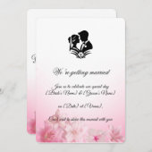 Elegante einfache Hochzeitseinladung Einladung (Vorne/Hinten)