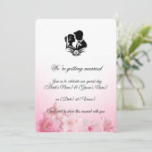 Elegante einfache Hochzeitseinladung Einladung (Stehend Vorderseite)