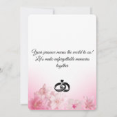 Elegante einfache Hochzeitseinladung Einladung (Rückseite)