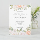 Elegante, einfache Hochzeitsfeier Einladung (Stehend Vorderseite)