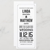 Elegante einfache Hochzeitskarte (Vorne/Hinten)