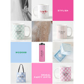 Elegante Einfache Hübsch Blush Matron Trauzeugin Kaffeetasse