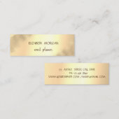 Elegante einfache Imitate Gold, Minimalistisch Mini Visitenkarte (Vorne/Hinten)
