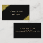Elegante einfache Imitate Gold, Schwarz Visitenkarte (Vorne/Hinten)