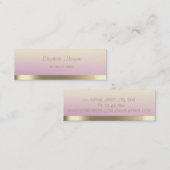 Elegante, einfache Imitate Gold Stripe, Ombre Mini Visitenkarte (Vorne/Hinten)