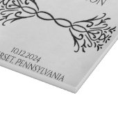 Elegante einfache Individuelle Name Date Wedding G Schneidebrett (Ecke)