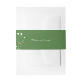 Elegante, einfache Irish Kleeblatt Green Gold Wedd Einladungsbanderole (Vorderseite Beispiel)