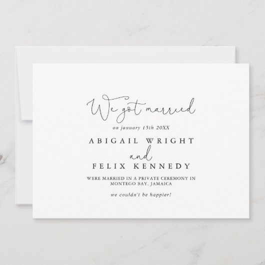 Elegante einfache Kalligrafie - Ankündigung (Vorderseite)