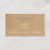 Elegante einfache Karte mit Blumenbezug (Rückseite)