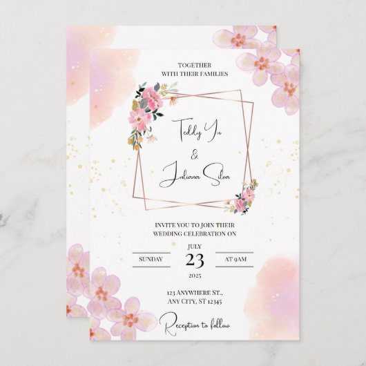 Elegante einfache Karten (Vorne/Hinten)