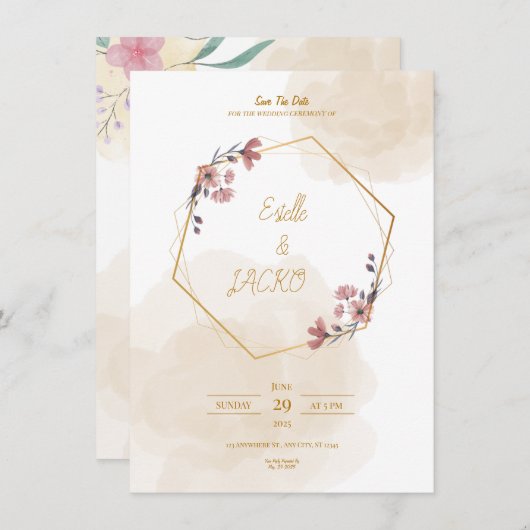 Elegante einfache Karten (Vorne/Hinten)