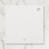 Elegante Einfache katholische Wasserfarbenkirche H Geschenkanhänger (Rückseite)