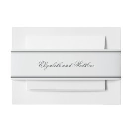 Elegante einfache klassische White Wedding Einladungsbanderole