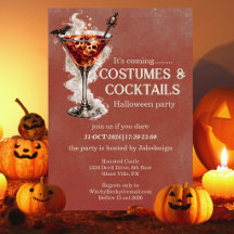 Elegante einfache Kostüme Cocktails Halloween-Part