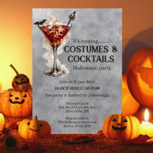 Elegante einfache Kostüme Cocktails Halloween-Part