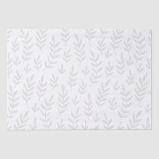 ELEGANTE EINFACHE LEAF-PATTERN PFLANZE FOLIAGE BOT SEIDENPAPIER (Vorderseite)