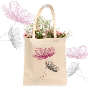 Elegante Einfache Lila Blume Niedlich Boho Girly K Tragetasche