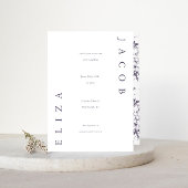 Elegante einfache Lila Blumenhochzeit Einladung