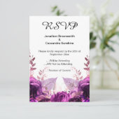 ELEGANTE EINFACHE LILA METALLIISCHE UAWG EINLADUNG (Stehend Vorderseite)