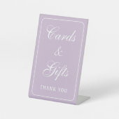 Elegante einfache Lilac Karten und Geschenke Sockelschild (Vorderseite)