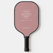 Elegante, einfache Logo Dusty Rose Persönlich Pickleball Schläger (Vorderseite)