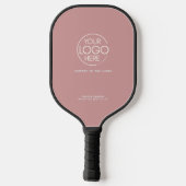 Elegante, einfache Logo Dusty Rose Persönlich Pickleball Schläger (Rückseite)