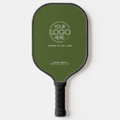 Elegante, einfache Logos Olive Green Personal Pickleball Schläger (Vorderseite)