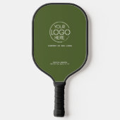 Elegante, einfache Logos Olive Green Personal Pickleball Schläger (Rückseite)