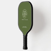 Elegante, einfache Logos Olive Green Personal Pickleball Schläger (Links)