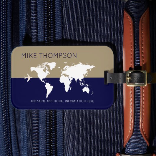 Elegante Einfache Maskuline Moderne Kunst, Dichtun Gepäckanhänger (Vorderseite Insitu 4)