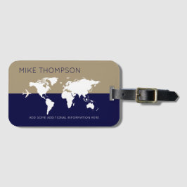 Elegante Einfache Maskuline Moderne Kunst, Dichtun Gepäckanhänger