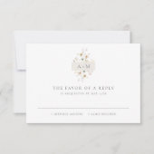 Elegante einfache Minimal Monogram Wedding RSVP Ca Karte (Vorderseite)