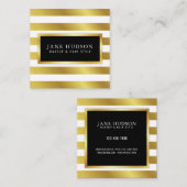 Elegante, einfache, Minimalistisch bearbeitbare Vi Quadratische Visitenkarte (Vorne/Hinten)