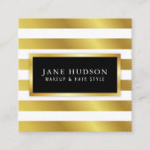 Elegante, einfache, Minimalistisch bearbeitbare Vi Quadratische Visitenkarte (Vorderseite)