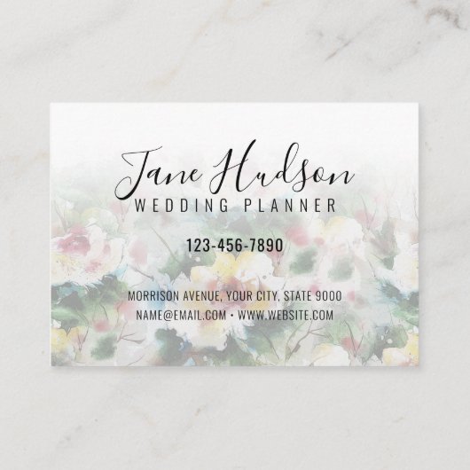 Elegante, einfache, Minimalistisch bearbeitbare Vi Visitenkarte (Rückseite)