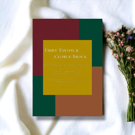 Elegante, einfache Minimalistisch-farbenfrohe Hoch Folieneinladung