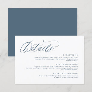 Elegante, einfache Minimalistisch-moderne Hochzeit Begleitkarte