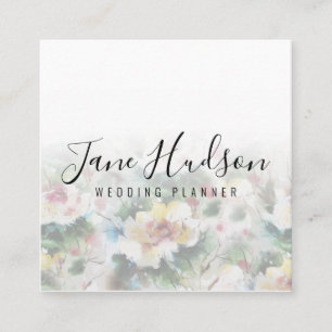 Elegante einfache minimalistische editierbare Visi Quadratische Visitenkarte