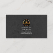 Elegante einfache Minimalistische Grunge Visitenkarte (Rückseite)