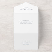 Elegante, einfache Minimalistische Hochzeit All In One Einladung (Außenbereich)