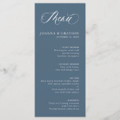 Elegante, einfache Minimalistische Hochzeit Menükarte (Vorderseite)