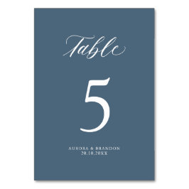 Elegante, einfache Minimalistische Hochzeit Tischnummer