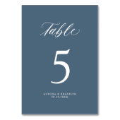 Elegante, einfache Minimalistische Hochzeit Tischnummer (Rückseite)